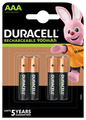 Duracell genopladelige batterier AAA 4-pk.
